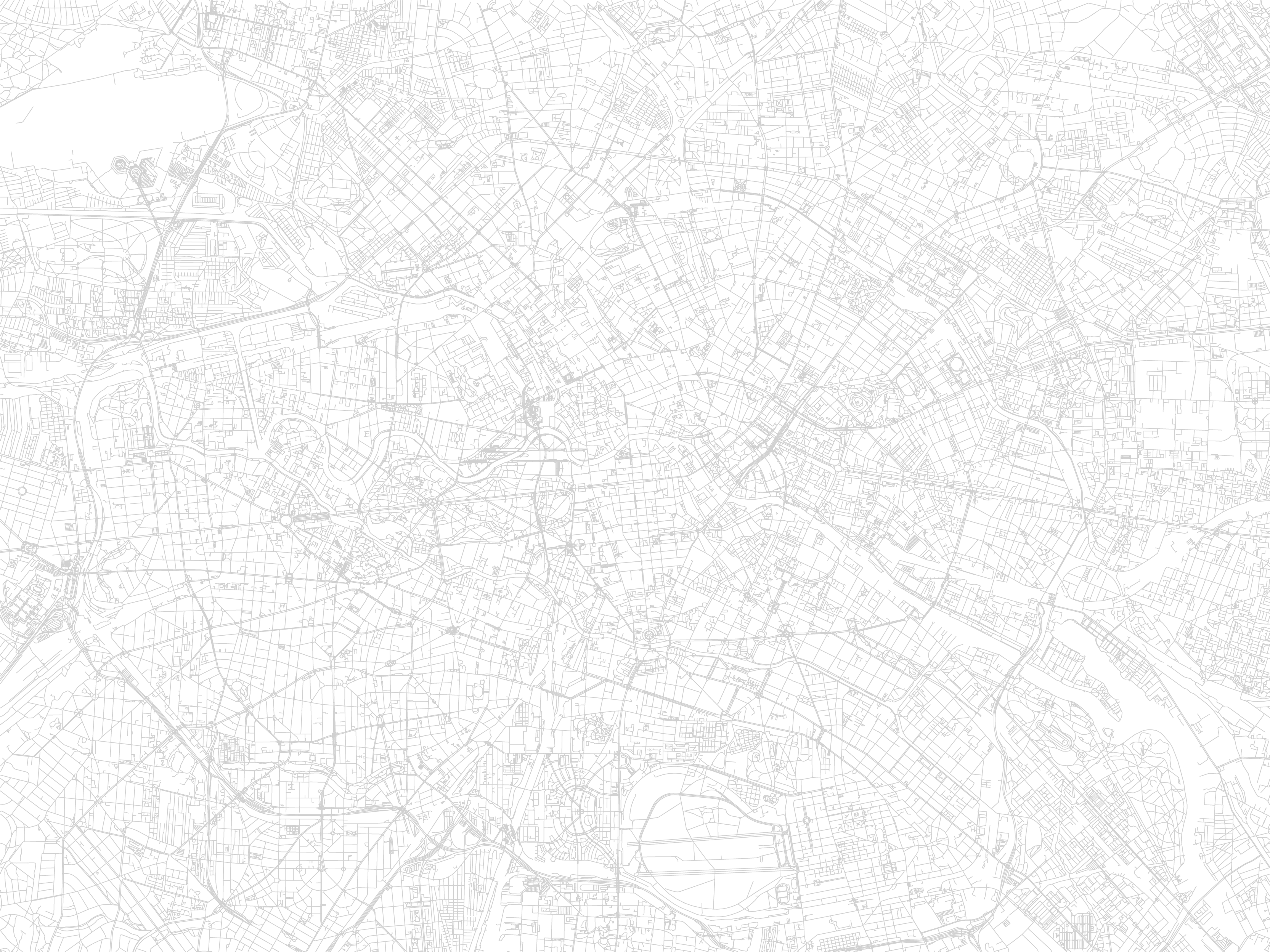 Stadtplan von Berlin in Graustufen