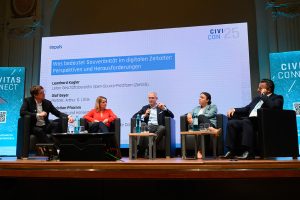 CIVI/CON 2025 - Impuls zum Thema "Was bedeutet Souveränität im digitalen Zeitalter: Perspektiven und Herausforderungen" (Astrid Frohloff, Leonhard Kugler, Olaf Geyer, Christian Pfromm, Dr. Lisa Steigertahl)